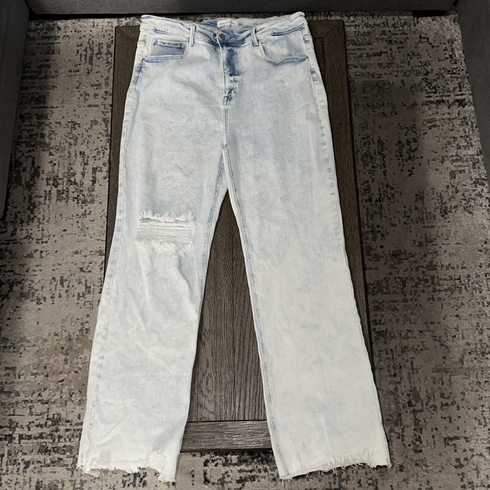 Risen Cassidy Light Wash High Rise Straight Leg Jeans